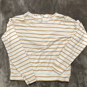 American Eagle soft plush hooded sweater striped size S